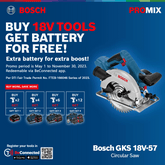 Bosch GKS 18V-57 Cordless Circular SawBare tool